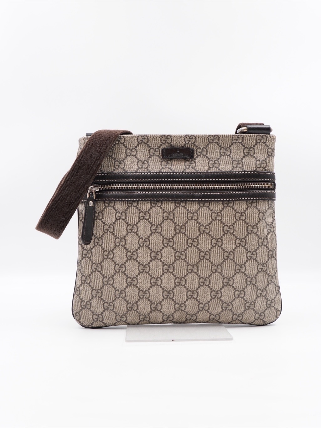 Gucci Brown Gg Monogram Messenger Bag